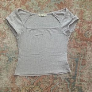 Square Neck Ribbed Crop Top